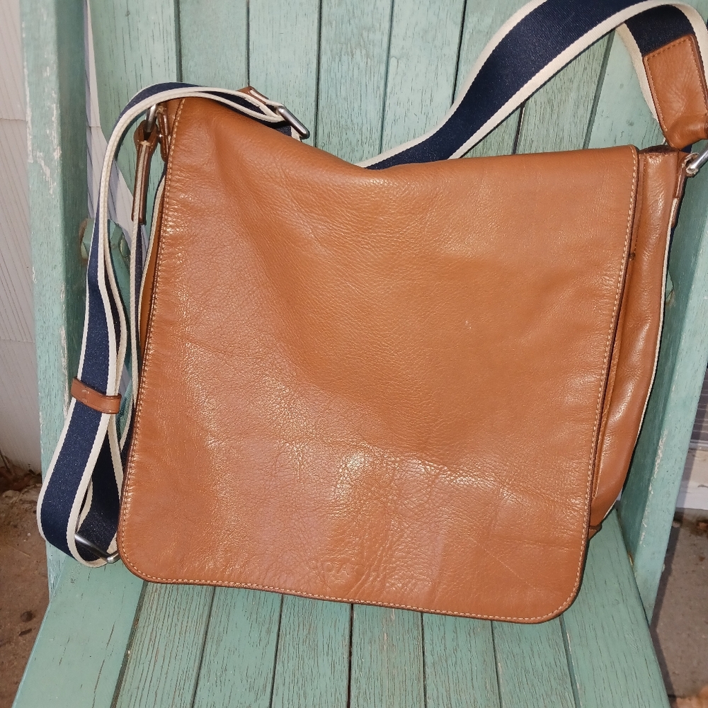 Coach Heritage Web Map Bag Saddle Messenger bag F70555